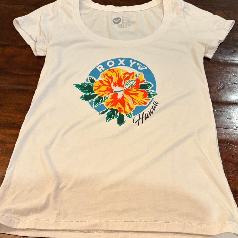 Roxy Women's Cream Floral Tee